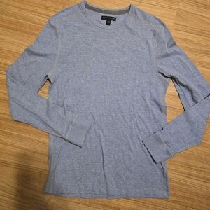 Banana Republic Men's Heather Blue Long Sleeve Tee
